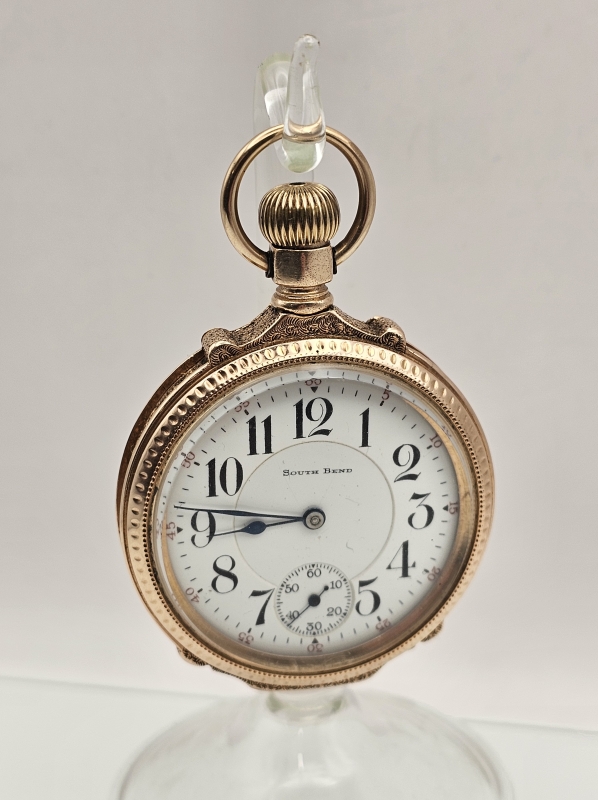 14k kultainen taskukello, South Bend Watch co. USA, vuodelta 1920, 126,86g
