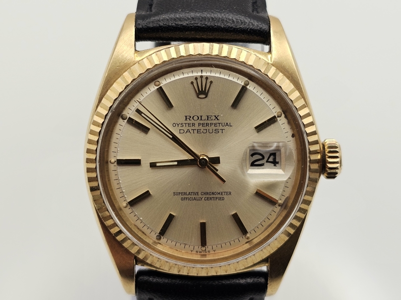 Rolex Datejust 1601 kulta + laatikko.Ref. 1601, cal. 1570 (1575)