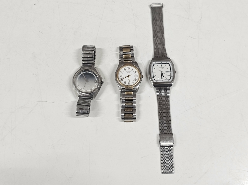 3kpl rannekelloja, Seiko, Citizen, Certina