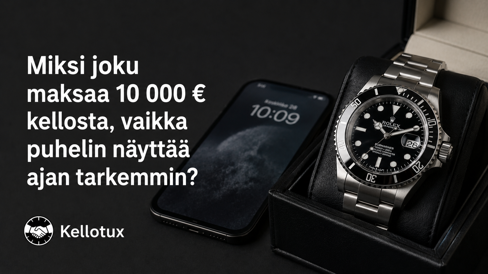 Miksi joku maksaa 10 000 € kellosta, kun puhelin näyttää ajan tarkemmin?