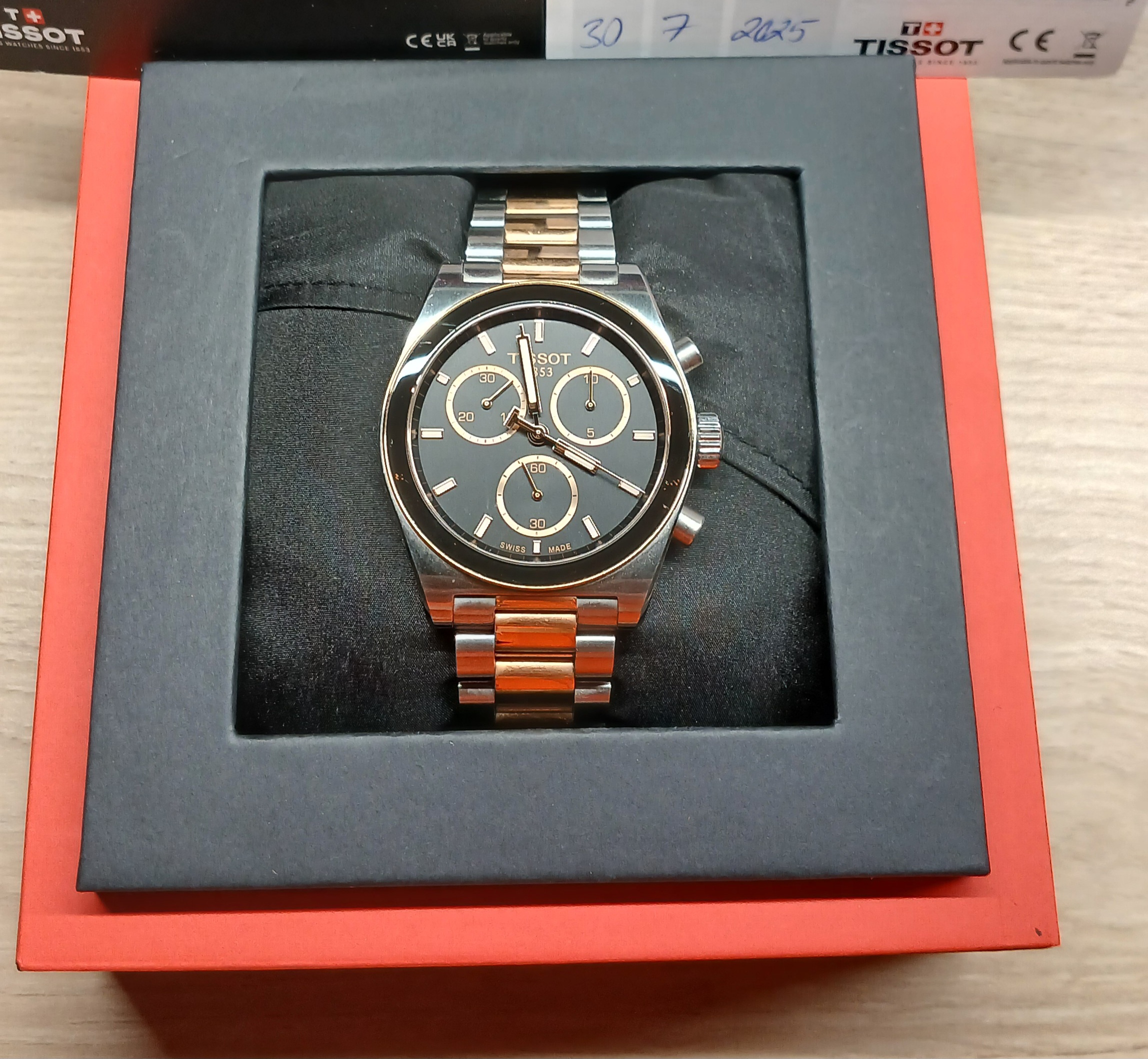 Tissot Tissot PR516 Quartz Chronograph 40 mm Black Dial Rose Gold