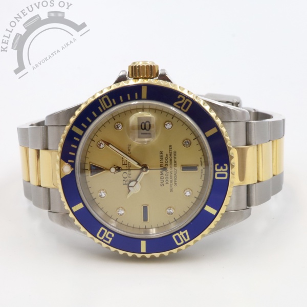 Rolex Submariner Date 16613 ”Sultan” Champagne Serti