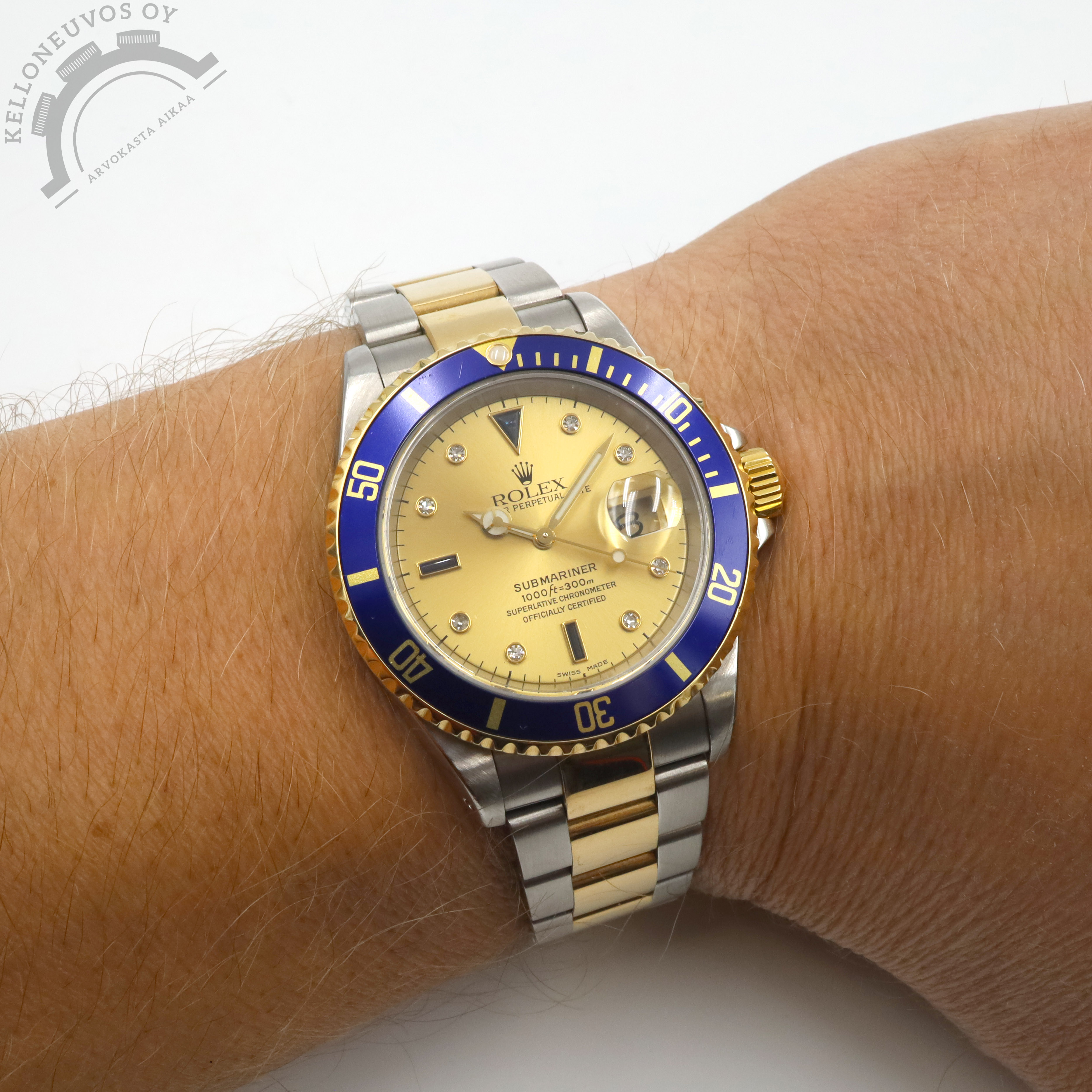 Rolex Submariner Date 16613 ”Sultan” Champagne Serti