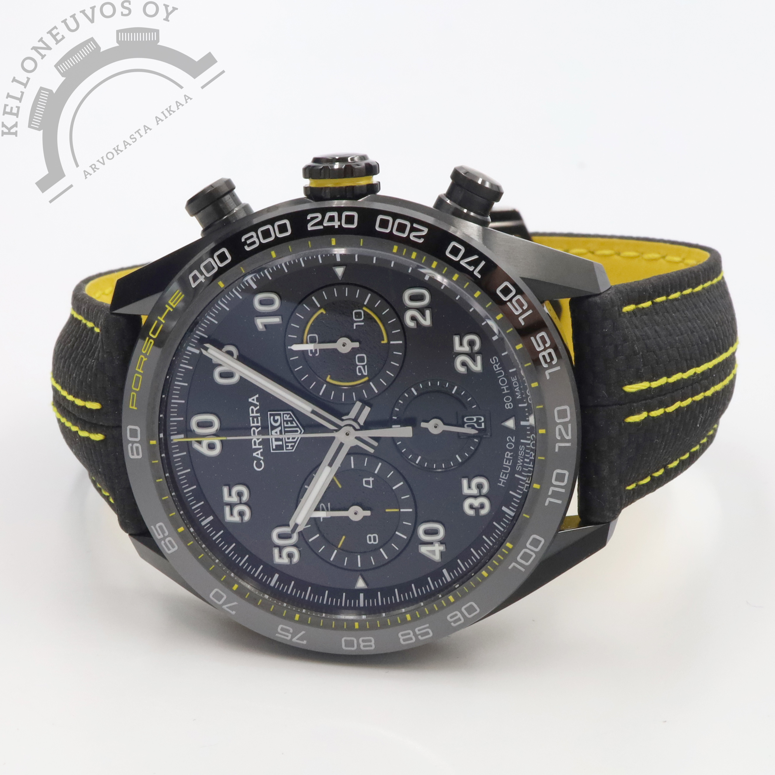 TAG Heuer Carrera Chronograph x Porsche Yellow Racing 44mm Limited Edition (käyttämätön)