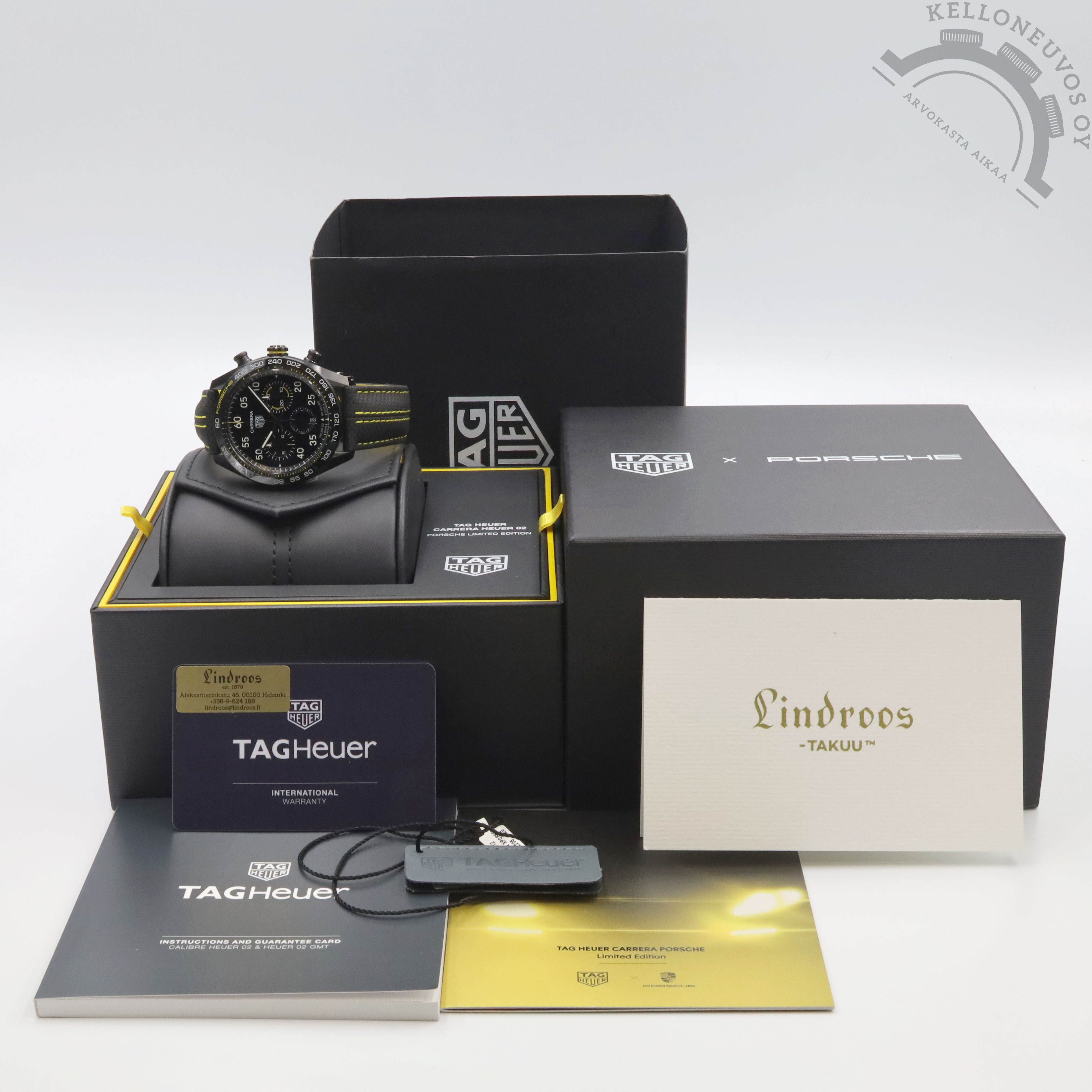 TAG Heuer Carrera Chronograph x Porsche Yellow Racing 44mm Limited Edition (käyttämätön)