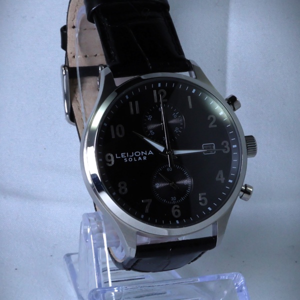Leijona Sport Ohra Solar Chrono Steel & Black