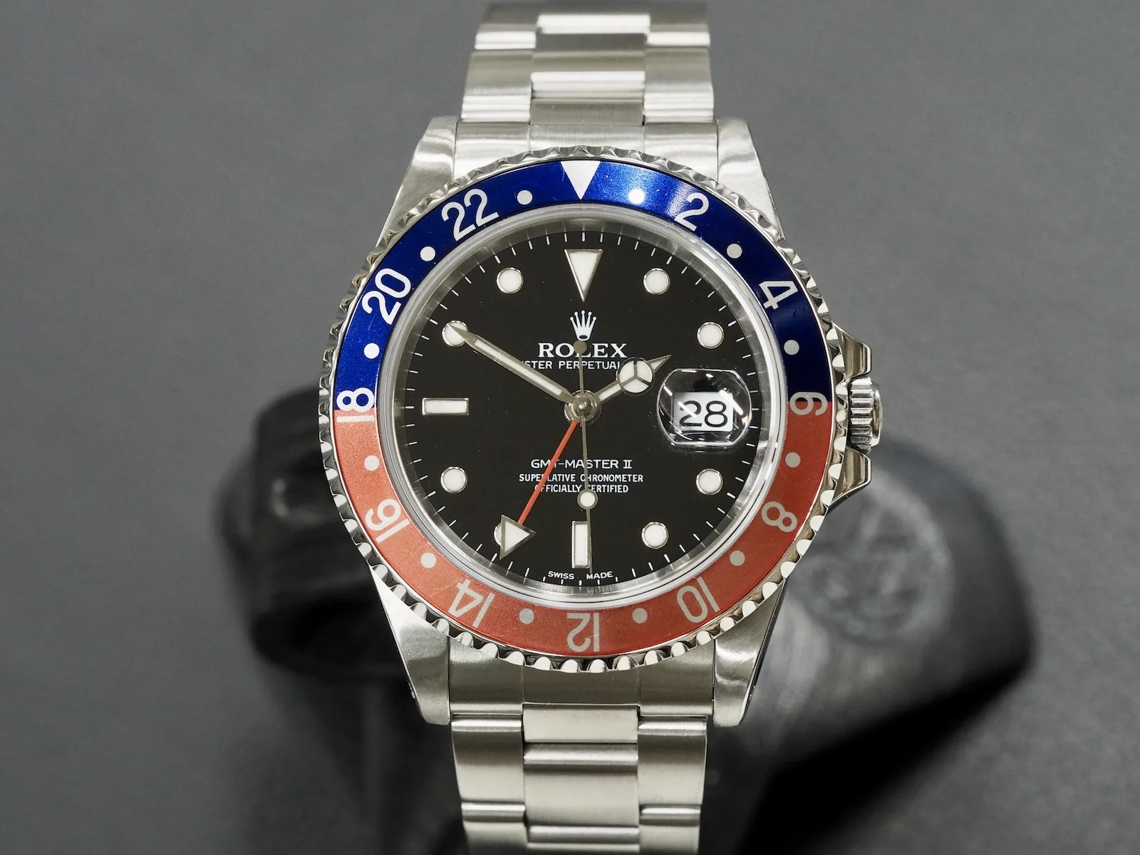 Rolex 16710 GMT Master II Pepsi, huollettu
