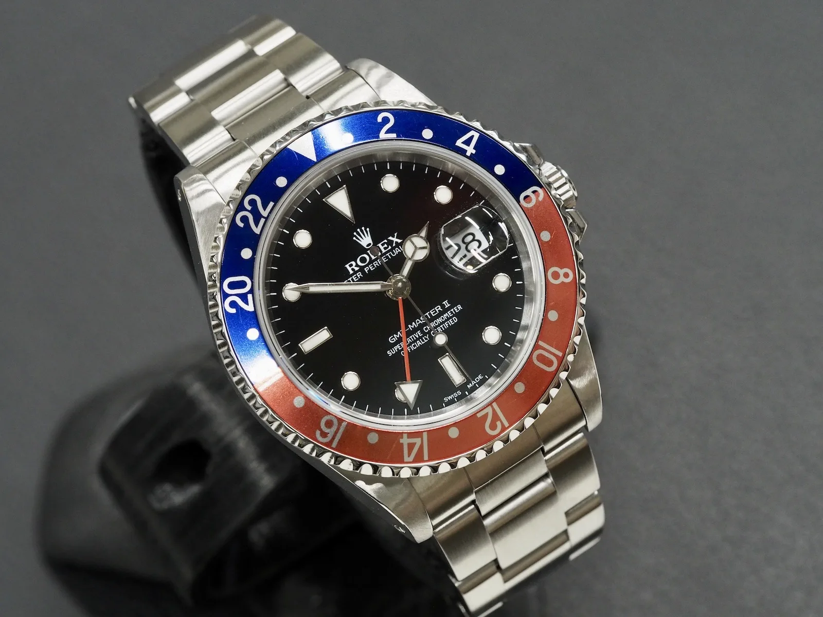 Rolex 16710 GMT Master II Pepsi, huollettu