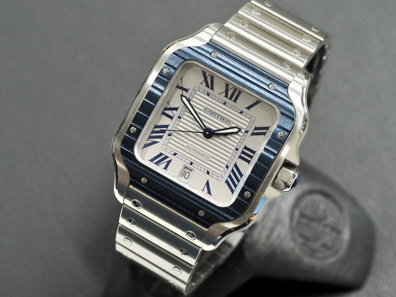 Cartier Santos Large White&Blue WSSA0047, 12/2022