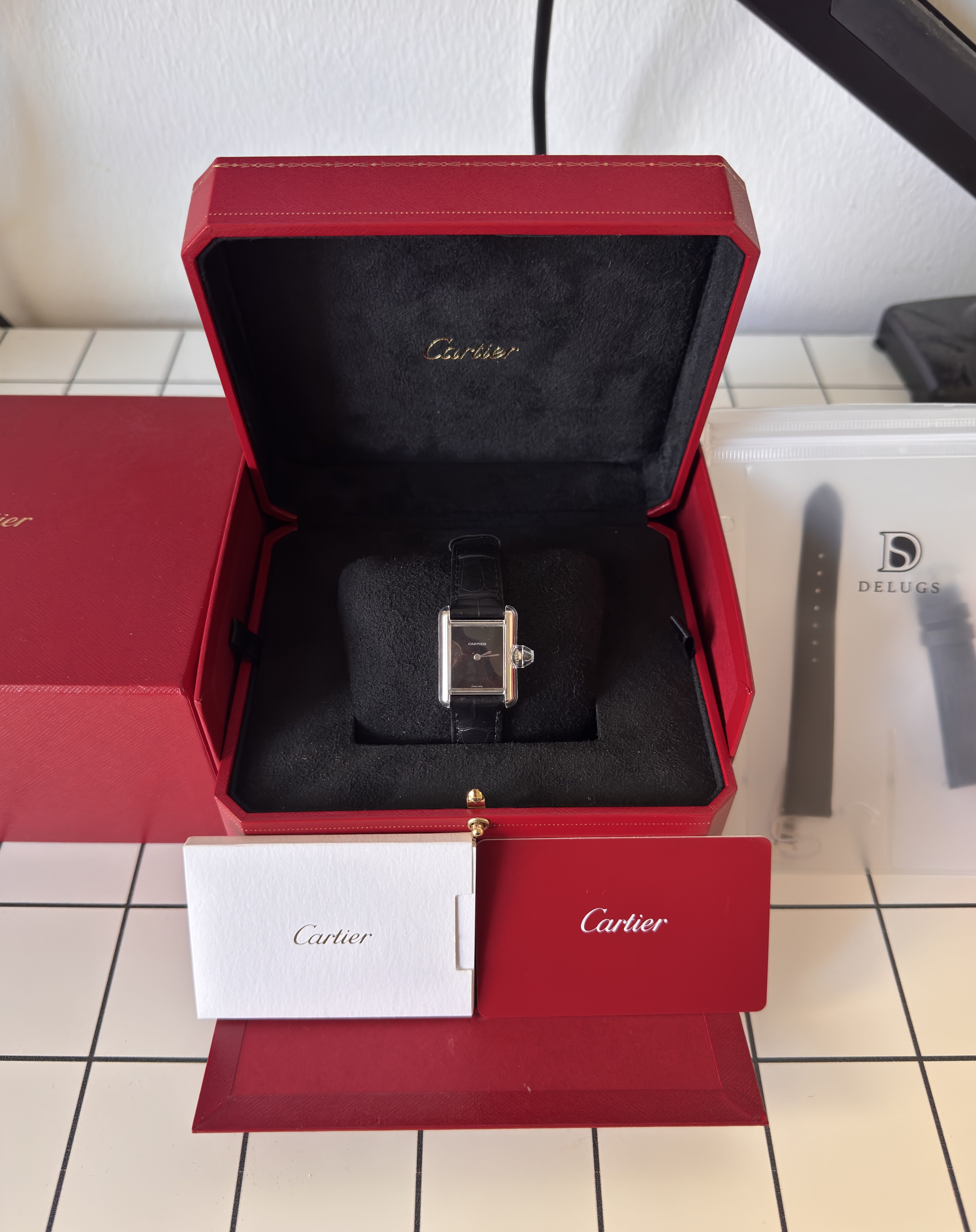 Cartier Tank Must Small (Musta Taulu WSTA0071)